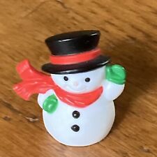 Hallmark Christmas 1983 Snowman Miniature Merry 1" x 1.5"