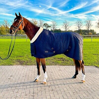 Kentucky Style Horse Show & Stable Rug With Fleece Collar 250g Navy Blue • 115.85€