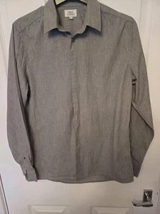 Preloved Mens Next Slim Fit Longsleeve Grey Shirt Size Small - Picture 1 of 4