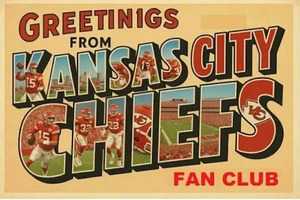 Póster Premium de 24" X 36" con el logotipo de los Kansas City Chiefs de colección de fútbol americano de la NFL - Imagen 1 de 1