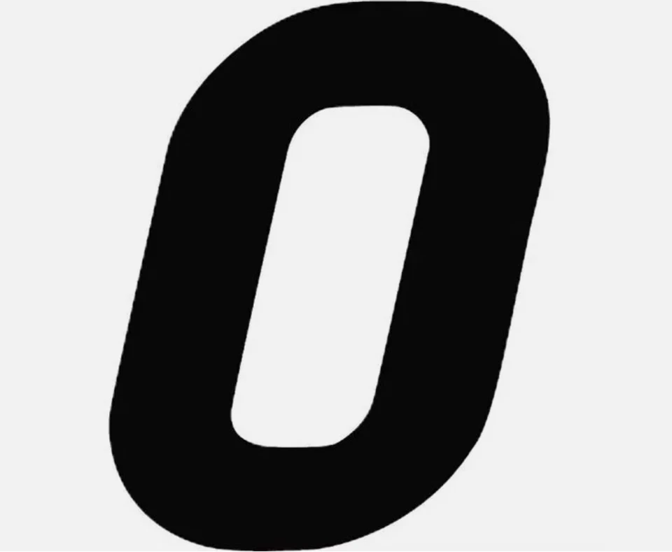 N-Style SX Pro Slanted 6.5" Black Motocross Racing Number 0 Decal NSX-0B - Image 1 of 4