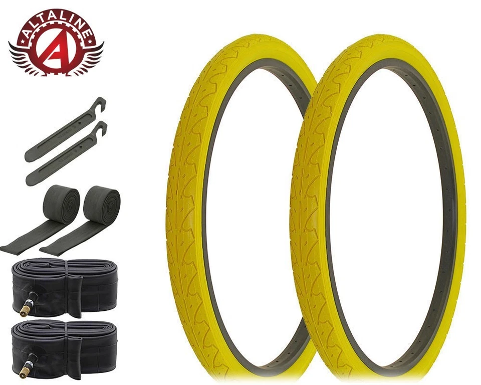 AltaLine 26 x 1.95 Colored Bicycle Tire – City Cavalier – Urban Tread 8pc Set. - Image 1 of 1