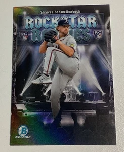 2025 Bowman SPENCER SCHWELLENBACH Chrome Rockstar Rookies Rookie Card Braves - Picture 1 of 2