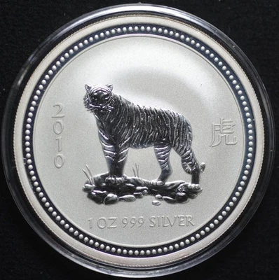 2010 Australia Year of the Tiger Dollar, Lunar Series I, Perth Mint, 1 of 56,077 - Image 1 of 2
