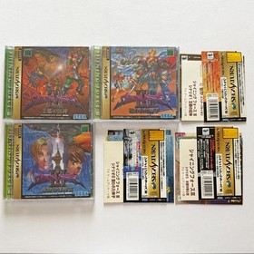 Shining Force III Scenario 1 2 3 Sega Saturn SS Obi Postcard Manual NTSC-J