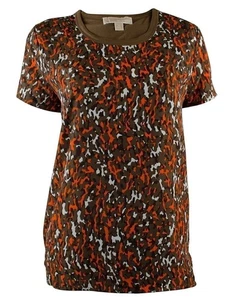 Michael Kors Women's Leopard Print T Shirt Top - Picture 1 of 5