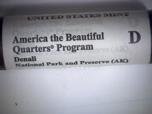 2012-D , ATB Quarter Denali National Park 40-Coin Roll BU, HEAD-HEAD ROLL - Picture 1 of 4