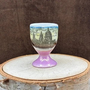 ANTIKE Souvenir rosa Glanzware EGG Tasse ST PAULs Kathedrale, England 2,75"x1,75" - Bild 1 von 18
