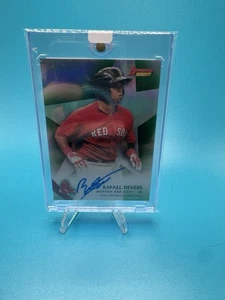 2015 Bowmans Best Green Rafael Devers ROOKIE Auto Red Sox 46/99 - Picture 1 of 4