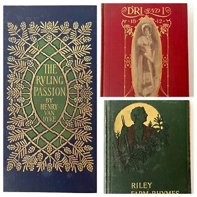 Vintage 1900 Victorian Books (3) Very Decorative Classic Literature - Image 1 of 4