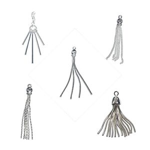 925 Sterling Silver TASSEL ENDS - Box. Curb - jewellery making finding wholesale