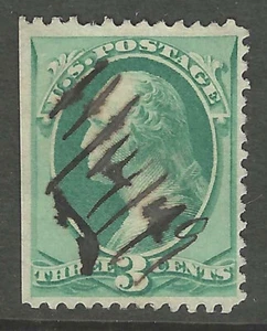 11/4/79 Manuscript Pen Fancy Cancel 3 Cent Washington Banknote 1871-83 US60E17 - Picture 1 of 2