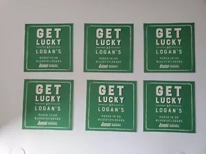 6) Logan's Roadhouse Restaurant GET LUCKY AT LOGAN'S Bierdeckel St. Patrick's - Bild 1 von 2