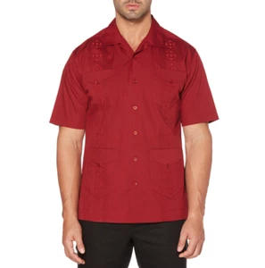 Camisa Cubavera Manga Corta Bordada Guayabera Abotonada Talla S Nueva - Imagen 1 de 2