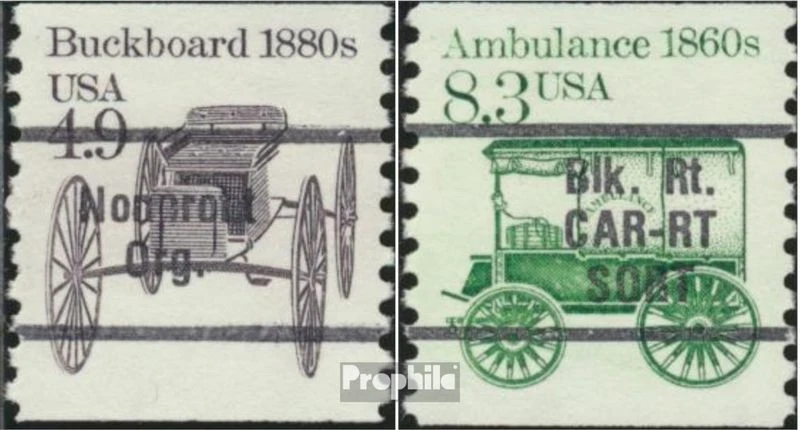 Etats-Unis 1758x v-1759x v neuf 1985 véhicules - Photo 1/1