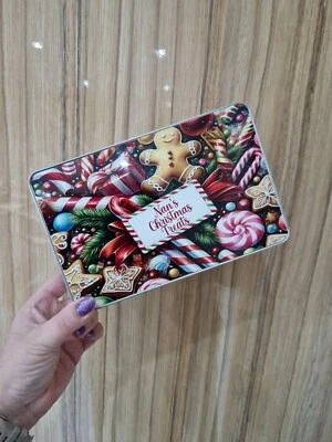 Personalised Christmas Sweet Treat Tin for Treat / Biscuit storage gift ANY NAME - Image 1 of 2