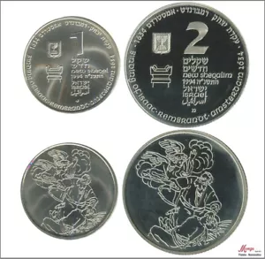 Israel 1 y 2 New Shequel 1994 / Isaac / 43,20 gr. plata / En Capsulas FDC/PRO - Bild 1 von 1