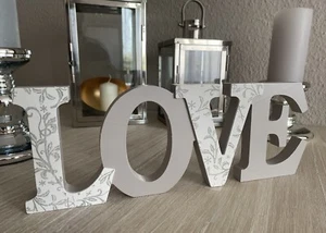LOVE Holz Schriftzug Buchstaben Deko Aufsteller Landhausstil 35 x 13 cm NP 39,-€ - Bild 1 von 6
