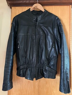 CHAQUETA MOTO MOTO MUJER VINTAGE HUDSON GRUESA CUERO NEGRO CREMALLERA - M Foto 1 de 4