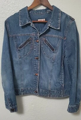 Chaqueta vaquera Jamaica Bay para mujer talla grande con botones bolsillos con cremallera años 90 usada Foto 1 de 4
