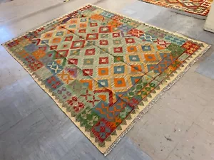Handmade Afghan/Turkish Kilim Rug, Wool Kilim Rug,Size 220x177 CM - Picture 1 of 3