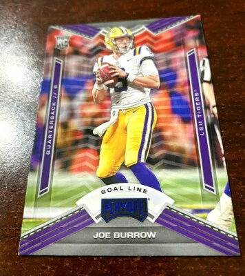 Selecciones del draft 2020 playoff novato Joe Burrow "azul" RC 1 LSU Tigers Bengals "raro" Foto 1 de 2