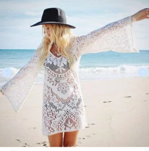 👗SPELL AND THE GYPSY FLEETWOOD WHITE LACE MINI DRESS SIZE S 💫 - Picture 1 of 14
