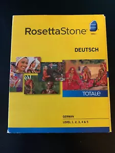 Rosetta Stone German Deutsch Ver 4 Levels 1-5 w/ PC Discs, Key & Audio Companion - Picture 1 of 3