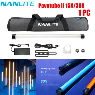 NANLITE PavoTube II 30X RGBWW LED Tube Light Photography Lighting 2700K-12000K - Image 1 of 4