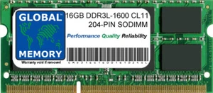 16GB DDR3L 1600 MHz PC3L-12800 204-PIN SODIMM-SPEICHER FÜR LAPTOPS/NOTEBOOKS - Bild 1 von 1