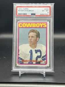 ROGER STAUBACH 1972 TOPPS FOOTBALL #200 PSA 6 EX-MT DALLAS COWBOYS - Picture 1 of 2