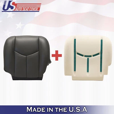 Темно-серый чехол на нижнее сиденье водителя для GMC Sierra 2003–2007 годов выпуска и поролоновая подушка - Изображение 1 из 4