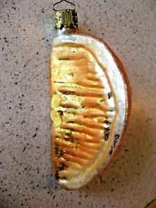 Vintage Christborn Wegner Slice of Orange Glass Christmas Ornament - Germany - Picture 1 of 3
