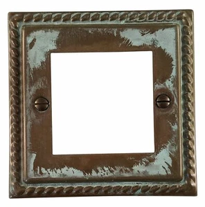 Placa módulo G&H MV162 Monarch Roped Verdigris 1 Gang 2 Euro - Imagen 1 de 1