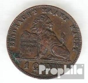 Belgien KM-Nr. : 34 1899 sehr schön Kupfer 1899 1 Centime Sitzender Löwe