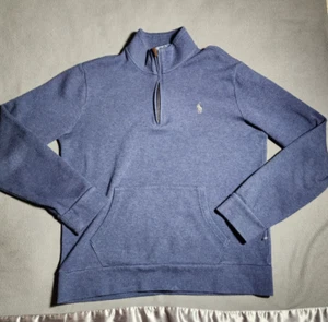 Polo Ralph Lauren Pullover Herren Medium Navy Blau Pulli Quarter Zip Pony - Bild 1 von 19