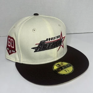 New Era Houston Astros 60th Anniversary 59Fifty Fitted Hat 7 7/8 Retro Logo - Picture 1 of 4