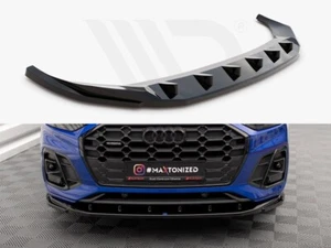 Difusor frontal difusor V2 brillante negro brillante para Audi SQ5 MK2 Facelift Maxton Design - Imagen 1 de 5