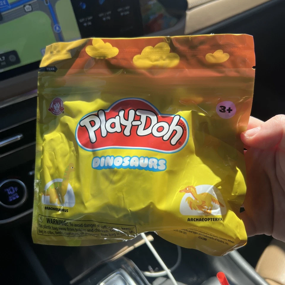 Juguete de comida para niños Wendy's Dinosaurios sellados Play-Doh Brachiosaurus Archaeopteryx Foto 1 de 1