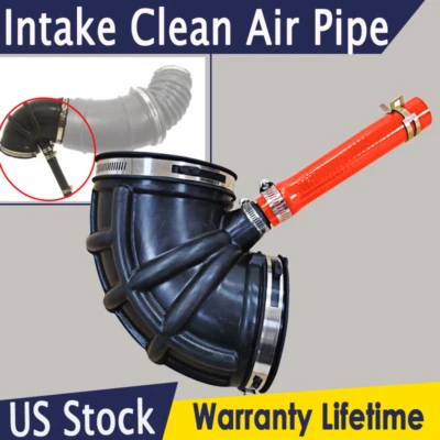 INTAKE CLEAN AIR PIPE RED FOR 2007-2018 2016 2017 DODGE RAM 2500 3500 6.7 DIESEL - Image 1 of 4