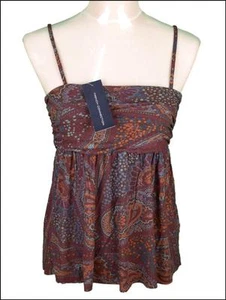 New Women's French Connection Strappy Top Blouse Fcuk New Viscose Stretch - Imagen 1 de 2