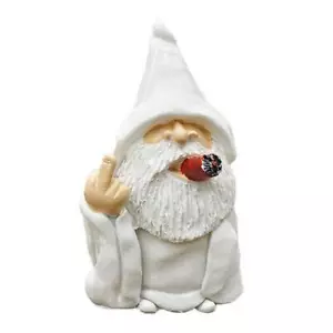 Christmas Smoking White Beard Old Man Resin Decoration Ornaments^ - Picture 1 of 13