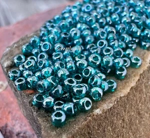 10/0 Luster Teal 10g Preciosa Czech Glass Seed Beads - Picture 1 of 6