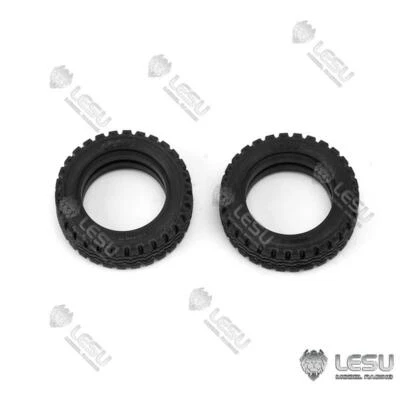 Rear Wheel Tyre 1 Pair for LESU 1/14 RC Forklift Model Car Parts DIY Truck - Image 1 of 2