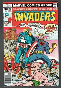 Invaders #16 Vs. Master Man Marvel Comics 1977 VF/NM (9.0) Captain America Torch - Picture 1 of 2