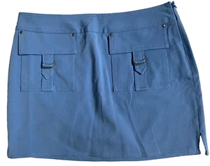 Womens EXPRESS WORLD BRAND STRETCH SKIRT Periwinkle ZIP SIDE Vintage SIZE 2 - Picture 1 of 8