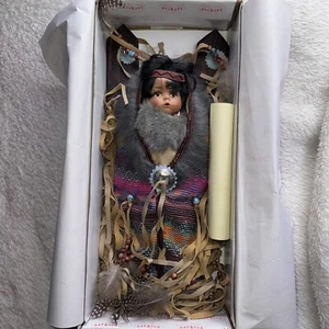 Porcelain Face Papoose Doll Show Stoppers Collection w/COA - Picture 1 of 7