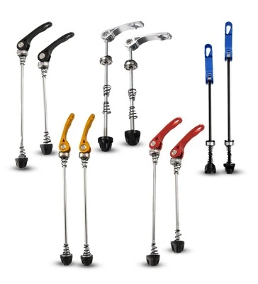 Pair of Anodised Bike Bicycle MTB Coloured Quick Release QR Allow Wheel Skewers - Image 1 of 4