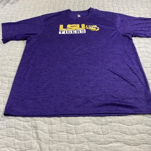 LSU Tigers Shirt Mens 4XL Purple NCAA College Football Performance Heather Tee - Picture 1 of 9
