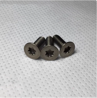 Tornillos de cabeza plana avellanados M1.6 M2 M3 M4 Titanio GR2 Torx ISO14581 Foto 1 de 4